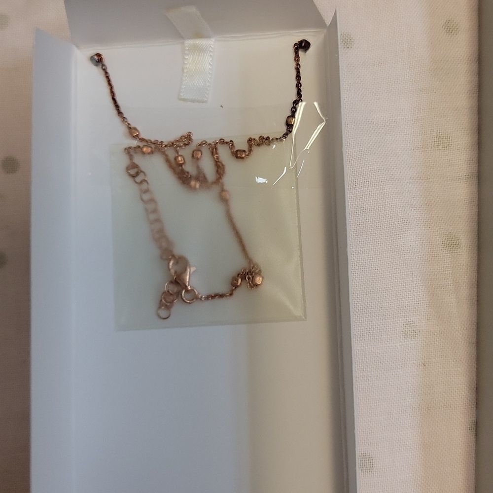 New Stella Picciotto sterling silver butterfly tassle rose gold necklace - Picture 4 of 5
